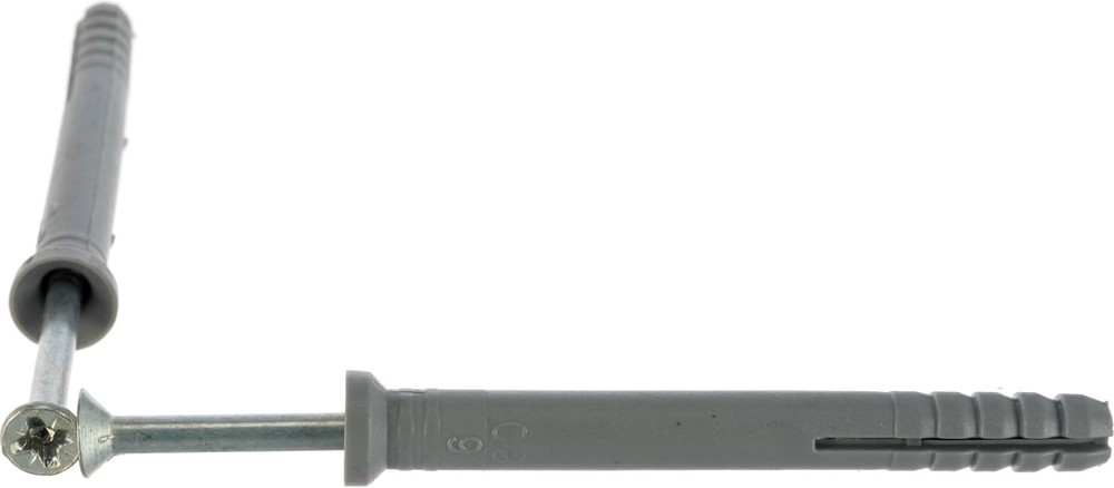 4-0016101 Дюбель-гвоздь 6х60 потай манжета полипропилен (100шт) - ведро Э