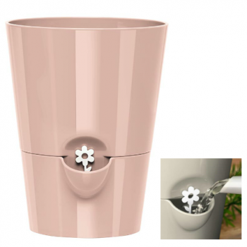 Кашпо FRESH HERBS d13; h17см с индикатором уровня воды sepia rose