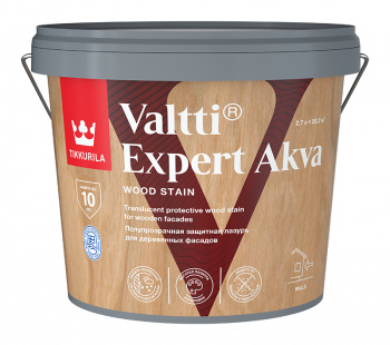 Антисептик декоративный Tikkurila Valtti Expert Akva полуматовый полупрозрачный 2,7л