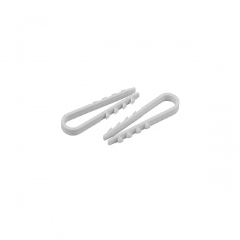 Дюбель-хомут для круглого кабеля 5-10 мм, белый (100шт) ЭРА
