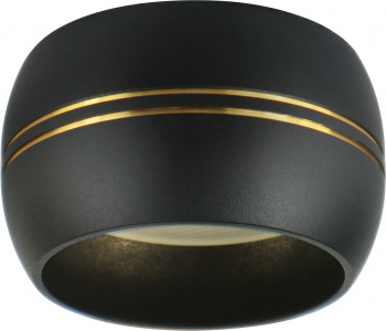 Светильник OL13 GX53 BK/GD ЭРА накладной под лампу Gx53, цвет чёрный-золото