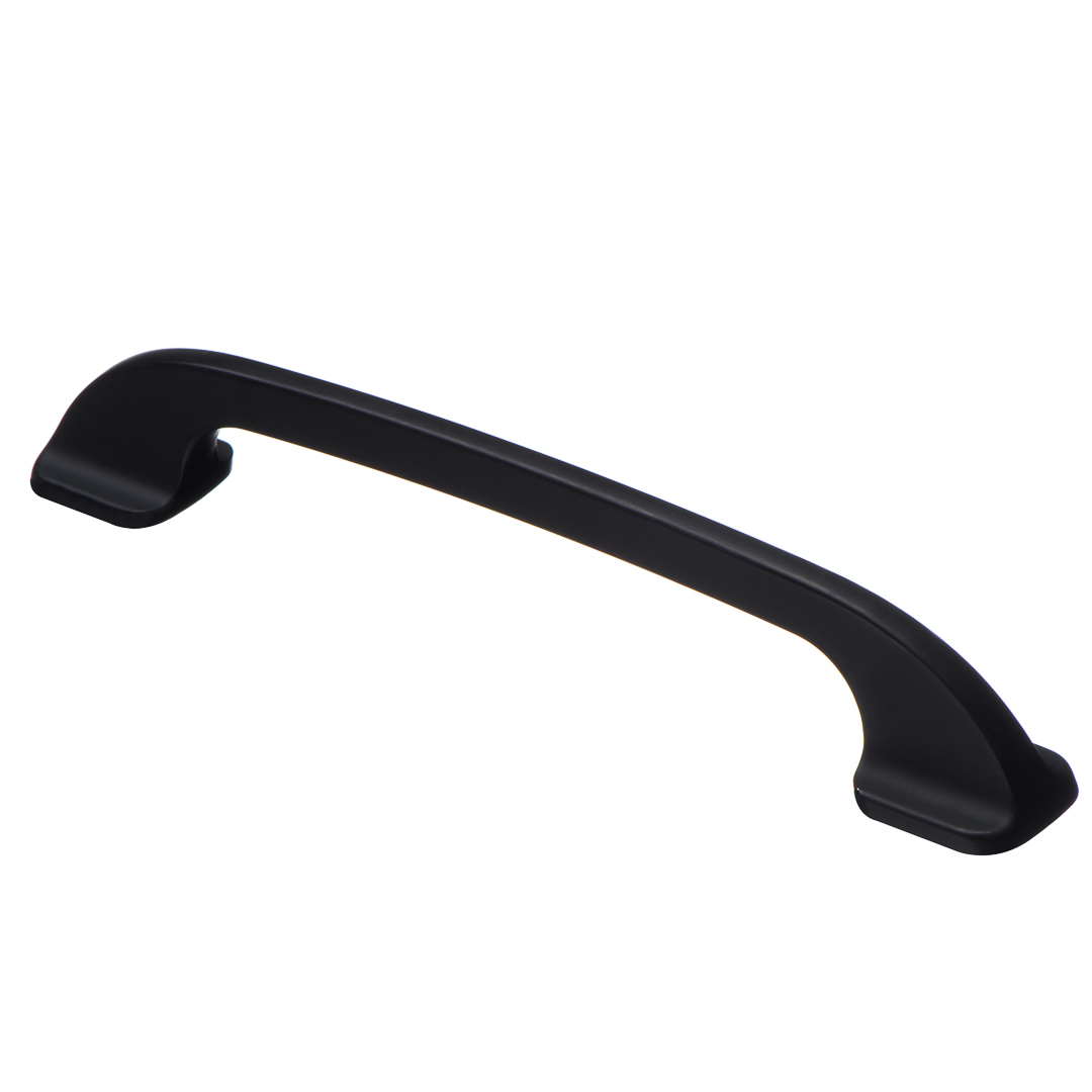 S-2470-128 BL Ручка-скоба, 128 мм, матовый черный (168х20х30 мм)