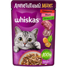 Сухой корм Whiskas Аппетитное ассорти с говядиной подушечки 800 г