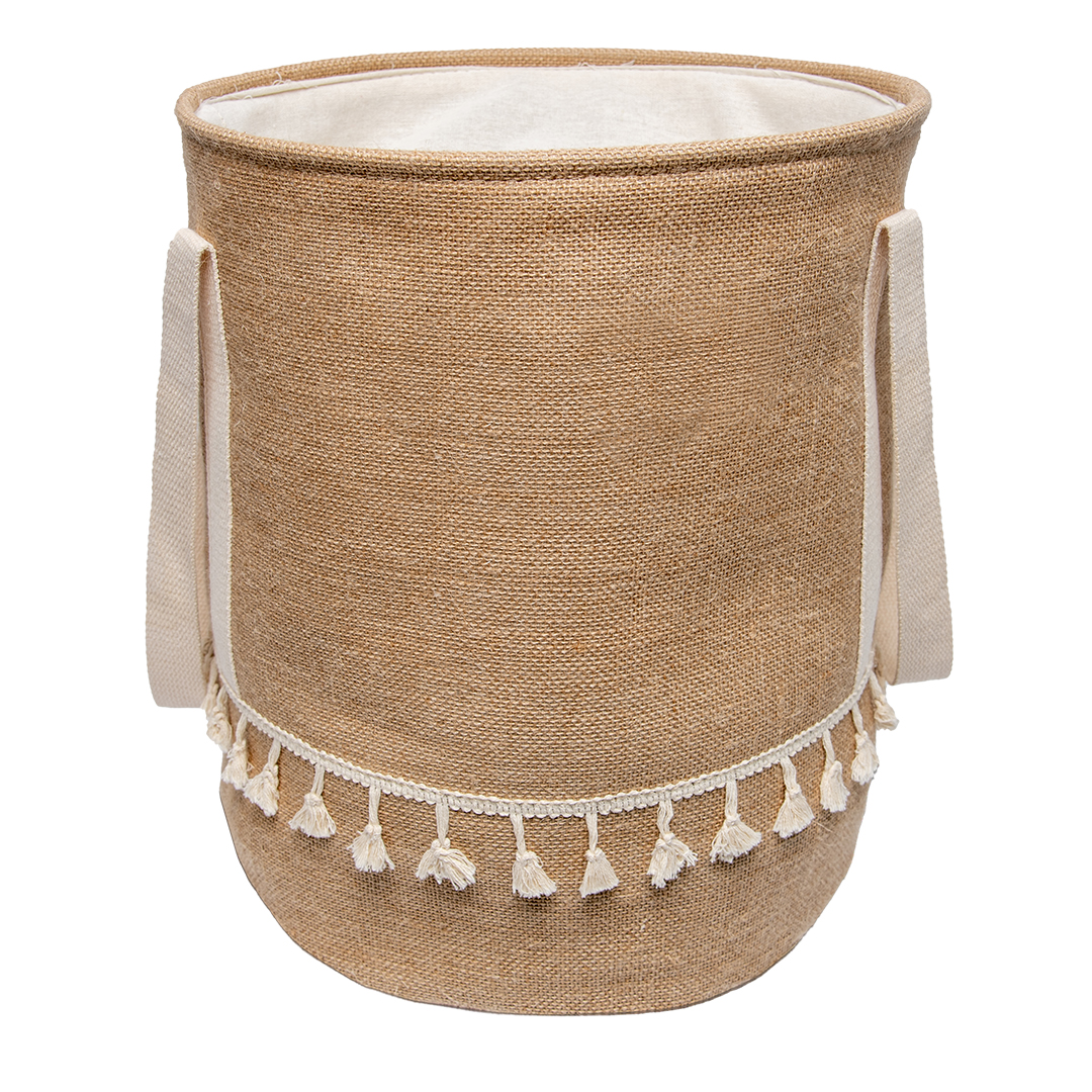 LIS-83 Корзина бельевая с ручками Кантри, Д350 Ш350 В420, бежевый