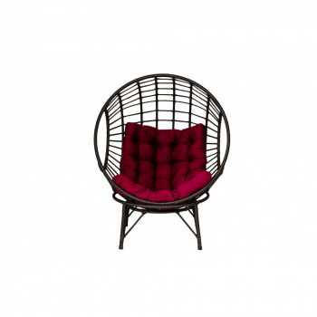 Кресло на подставке Элма  черный, бордовый "Garden story" м.н. 120 кг