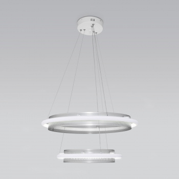 Светильник подвесной светодиодный Imperio серебро/белый Smart 3300-6500К 87W (32 м. кв)