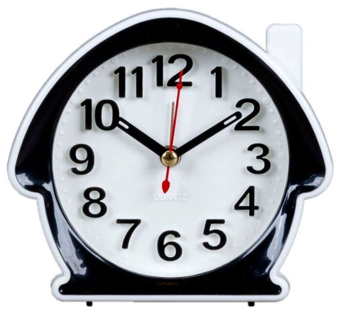 В7-001B 4923117 Будильник кварц, корпус черный Классика Рубин