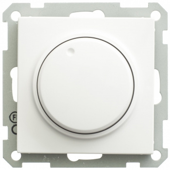 Светорегулятор поворотно-нажимной, 400ВА 230В, Эра12, белый 12-4101-01  ЭРА