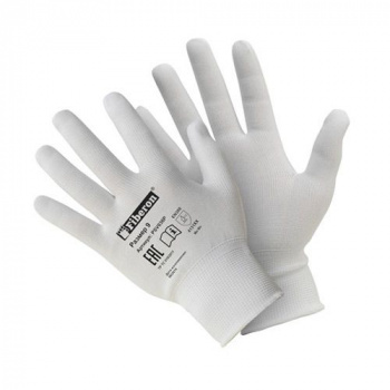 Перчатки, полиэстеровые  "Для сборочных работ", белые, Fiberon, 9(L)