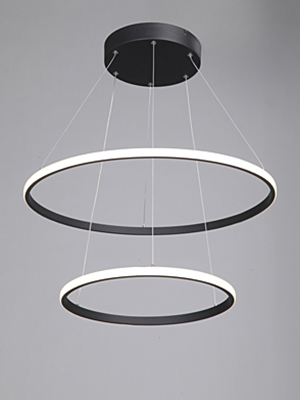 Люстра подвесная V04600-13/2S LED 66Вт, 3000К, 12м2, цвет черный