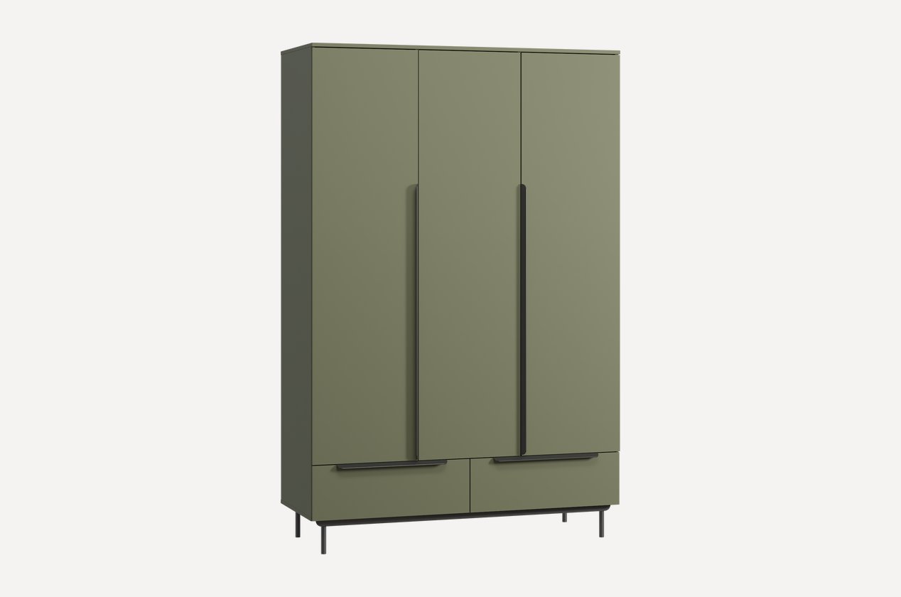 Распашной шкаф Квелен-3 Olive