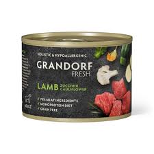 Корм Grandorf Fresh конс д/соб Паштет/Ягненок/Цукини/Цветная капуста 200г