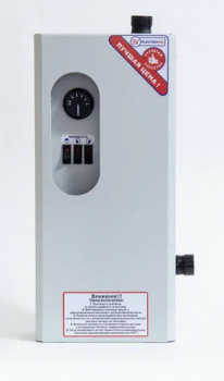 Котел электрический 12 кВт, 120 кв.м., нижний вход, с автоматом, "ElectroVel" ЭВПМ-12 