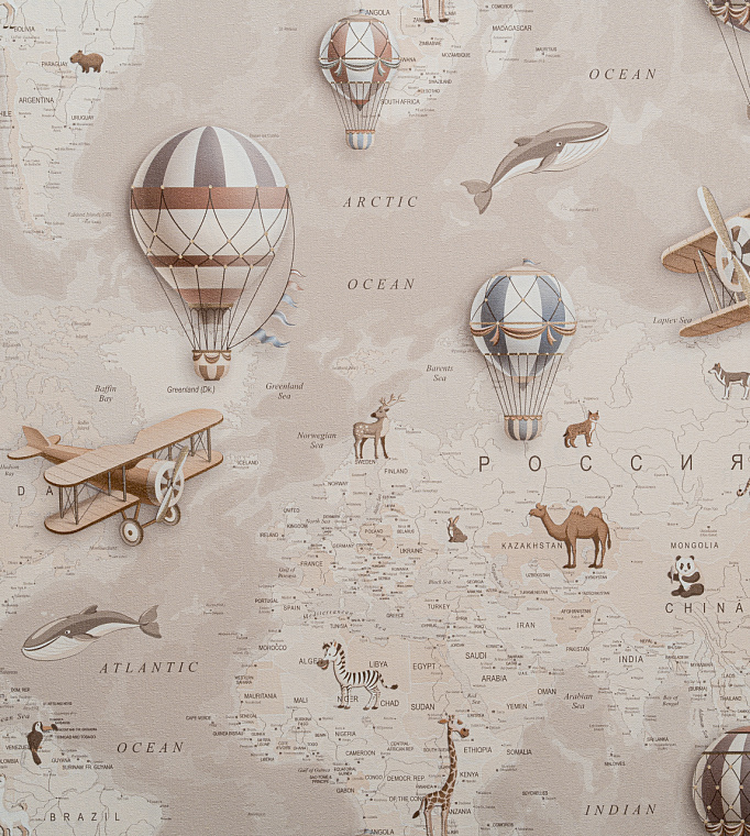 11119-01 Обои флизелиновые Атлас мотив бежевый 1,06×10м