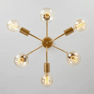 Светильник подвесной Avion Лофт золото Е27*5*40W 24м2 70058/6****