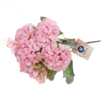 Цветы искусственные Летнее вдохновение Гортензия 30см Цвет: розовый