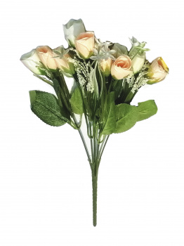 Цветок искусст  Нежные розы белые  (полипропилен, полиэстер) 31x12x12см