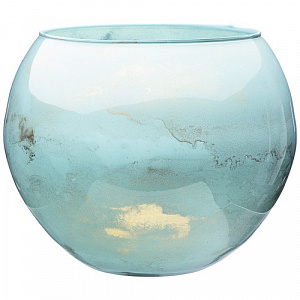 Ваза Sfera "Golden Marble Blue" Диаметр 20См