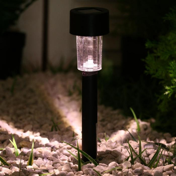 Фонарь садовый на солнечной батарее "Цилиндр", 30 см, d=4.5 см, 1 LED, Т/БЕЛЫЙ 