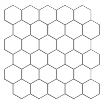 Наклейка декоративная 3D мозаика "Белые соты" 25х25 см (4 шт)