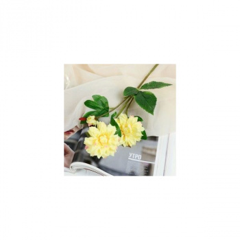 Цветы искусственные "Хризантема ажурная" 7*48 см, жёлтый