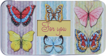 Подарочная открытка "Бабочки" с книжной раскладкой из мелованного картона 235 р, цветность 4+4, уф л