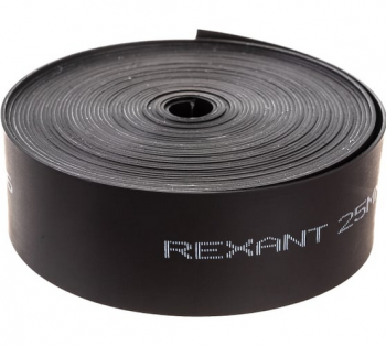 Термоусаживаемая лента с клеевым слоем REXANT 25 мм х 1 мм, черная, 5 м