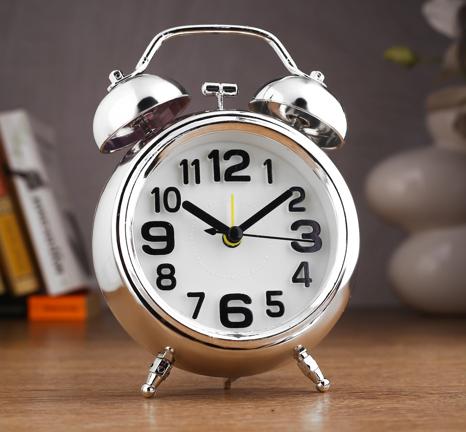 2996814  Будильник Классика, хром, 16х10 см, микс
