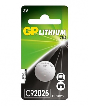 Элемент питания GP Super Lithium CR2025 3V 1BL 