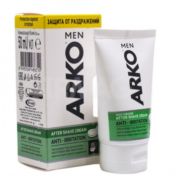 Крем после бритья ARKO MEN Anti-Irritation (бело-зеленый) 50мл