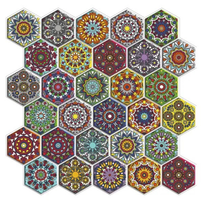 LT32-13931 Наклейка декоративная 3D мозаика Этнос 25х25 см 4 шт