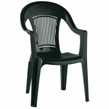 Кресло пластиковое "Фламинго" темно-зеленое