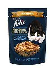 Влажный корм FELIX Мясные ломтики Курица в соусе 75 г 