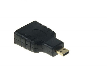 Переходник LuazON, HDMI (f) - micro HDMI (m),черный