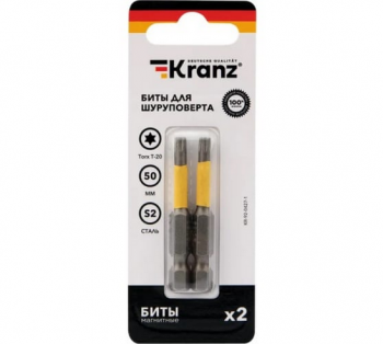 Бита Torx T20x50 мм; сталь S2 2шт KRANZ KR-92-0427-1