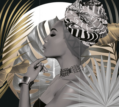 kt45-13353 Картина Африканское вдохновение 40х50 см.