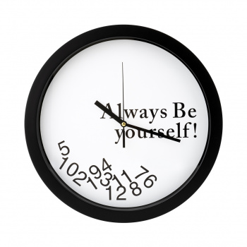 Часы настенные "Всегда будь собой!", белый-чёрный 30,3х30,3 см
