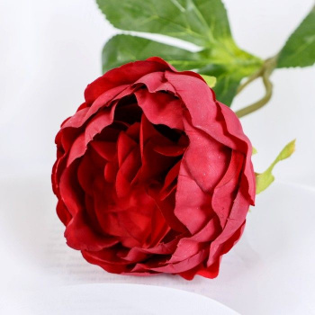 Цветок искусственный "Пышный пион" 7х47 см бордовый