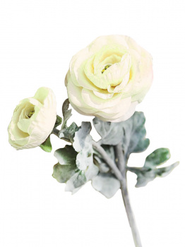 Букет искусственных цветов Ранункулюс Белый из ткани  39,5х10х7см