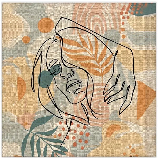 Lm35-13976 Картина Девушка минимализм 1 30х30 см.