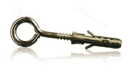 147448 Шуруп-кольцо 5х40+Дюбель 4-распор нейлон 8х40(52) (4 шт) - пакет СФ