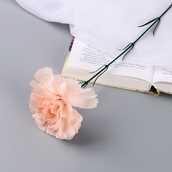 Цветы искусственные "Гвоздика экстра галант" d-8 см 49 см, персиковый   
