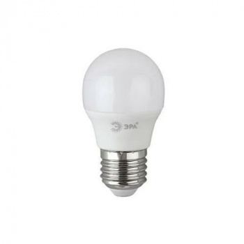 Лампа светодиодная P45-8W E27 6500К, холодный белый ЭРА ЭКО (шар)