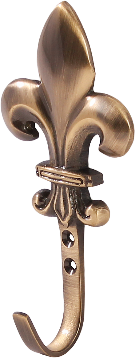 LKBR119АВ Крючок Королевская лилия, латунь