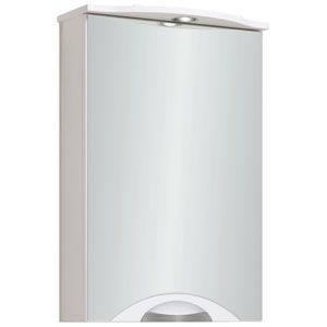 Шкаф-зеркало "Ибица 50", белый, подсветка (Ш500хГ420хВ750)
