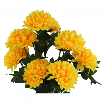 Букет декоративных цветов Хризантемы Размер: 19х19х51см Цвет: Желтый