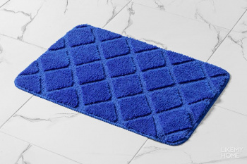 Коврик мягкий для ванной комнаты 40х60 см, Bright Colors, синий