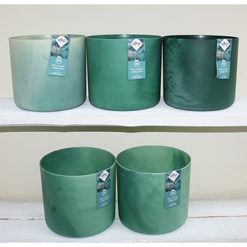 Кашпо the ocean collection round d14 h13 см тихоокеанский зеленый mix (pacific green)(ш/к 6291)