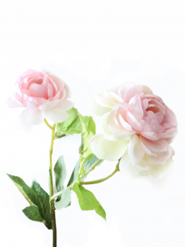 Цветок искусс. Роза чайная светлая из ткани (искусств шелк, полиэтилен  42х10х10см