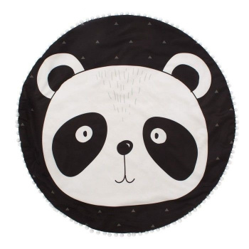 Одеяло-плед "Крошка Я" Панда 90*90 см, велюр, 100% пэ, синтепон 100г/м2   